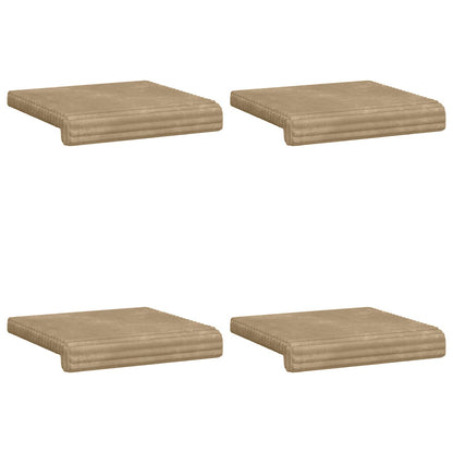 vidaXL Bench Cushion 4 pcs Plush Corduroy Taupe Depth 35 cm