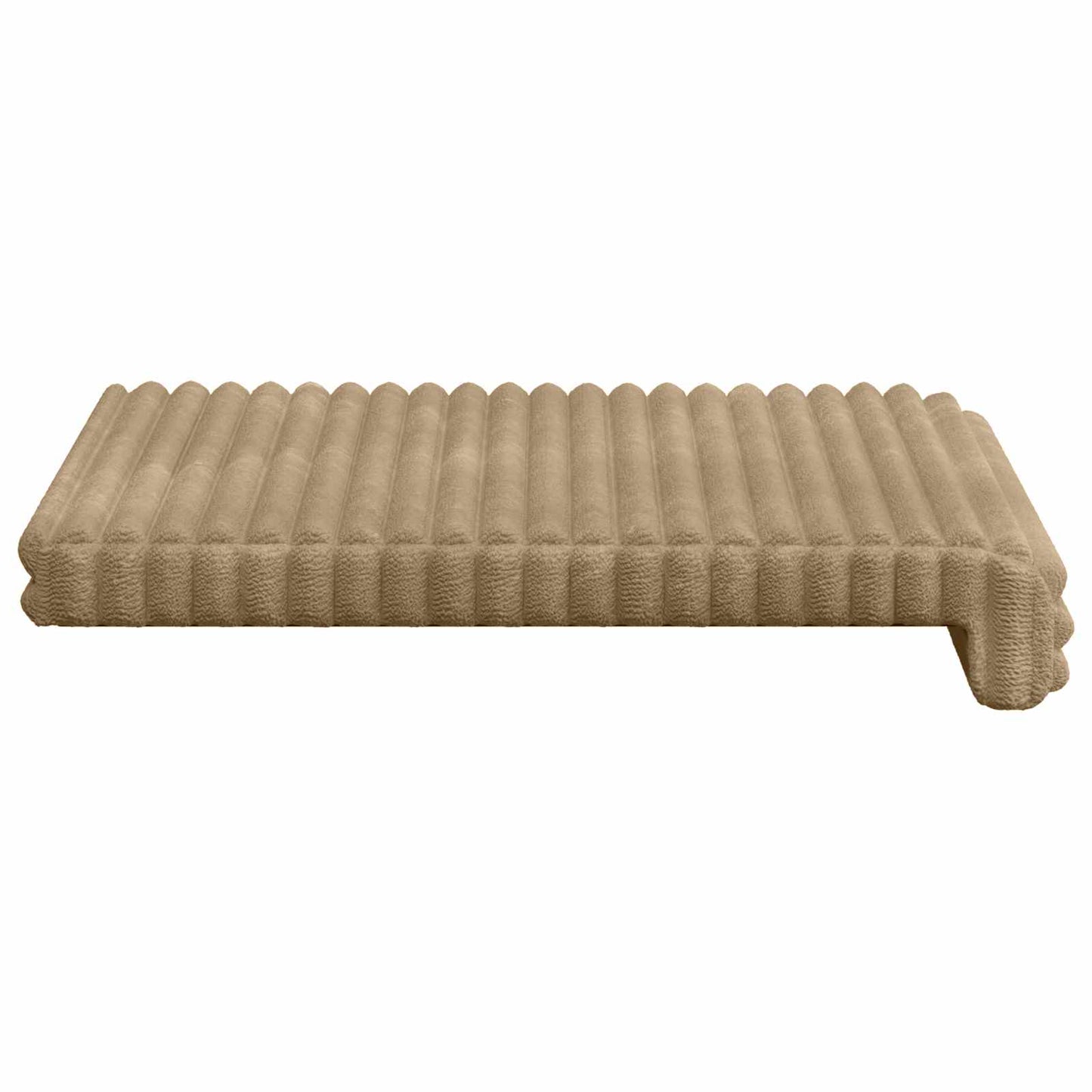 vidaXL Bench Cushion 4 pcs Plush Corduroy Taupe Depth 35 cm