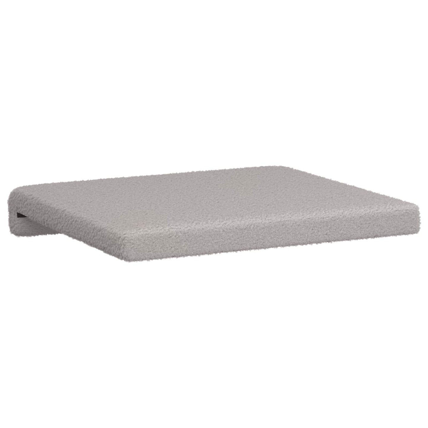 vidaXL Bench Cushion 4 pcs Sherpa Fabric Light Grey Depth 35 cm