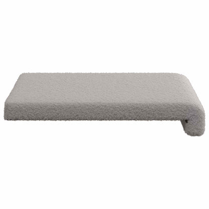 vidaXL Bench Cushion 4 pcs Sherpa Fabric Light Grey Depth 35 cm