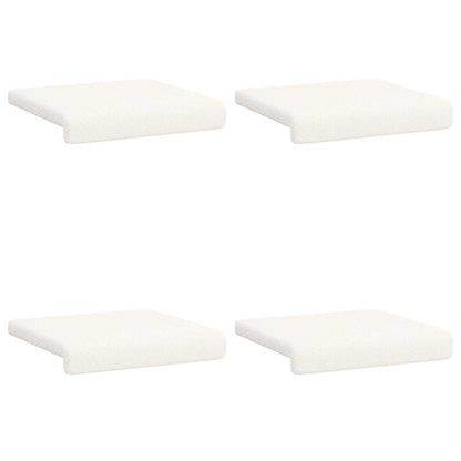 vidaXL Bench Cushion 4 pcs Sherpa Fabric Cream Depth 35 cm