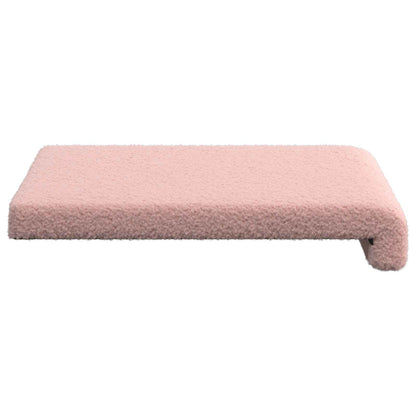 vidaXL Bench Cushion 4 pcs Sherpa Fabric Pink Depth 35 cm