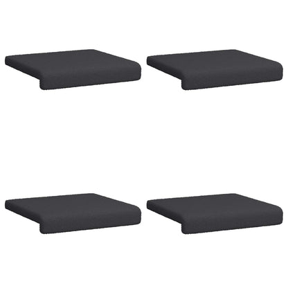 vidaXL Bench Cushion 4 pcs Sherpa Fabric Dark Grey Depth 35 cm