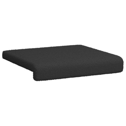 vidaXL Bench Cushion 4 pcs Sherpa Fabric Black Depth 35 cm