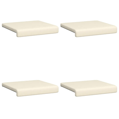 vidaXL Bench Cushion 4 pcs Textured Velvet Cream Depth 35 cm