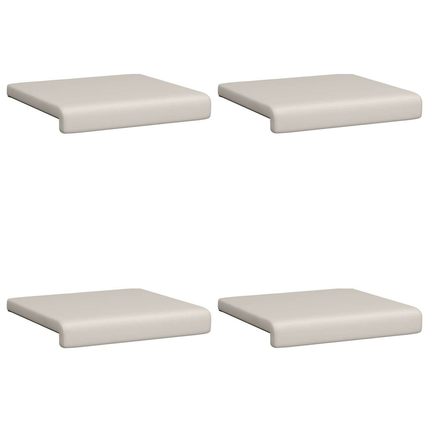 vidaXL Bench Cushion 4 pcs Textured Velvet Oatmeal Depth 35 cm