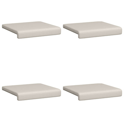vidaXL Bench Cushion 4 pcs Textured Velvet Oatmeal Depth 35 cm