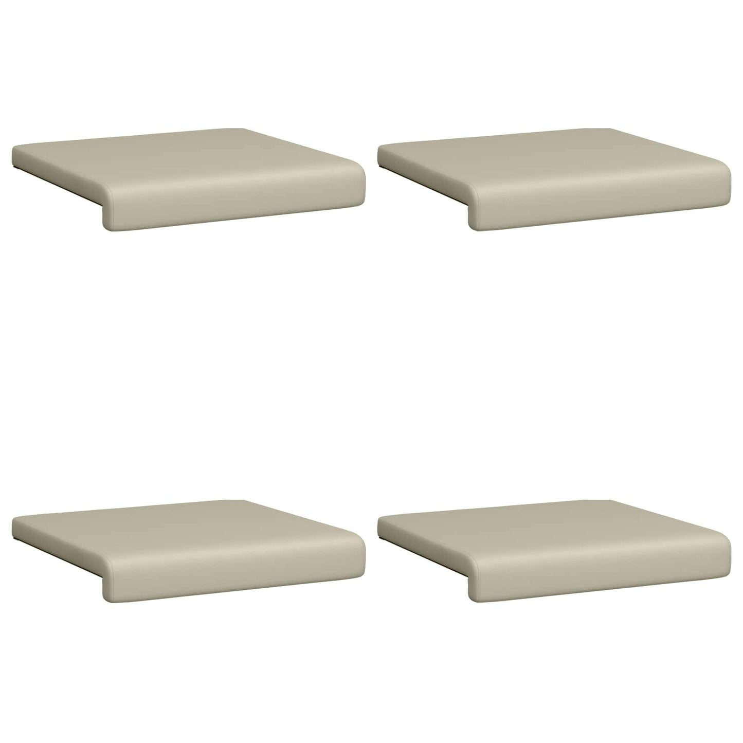 vidaXL Bench Cushion 4 pcs Textured Velvet Sand Depth 35 cm