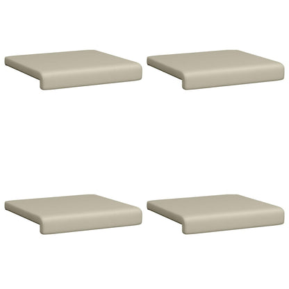 vidaXL Bench Cushion 4 pcs Textured Velvet Sand Depth 35 cm