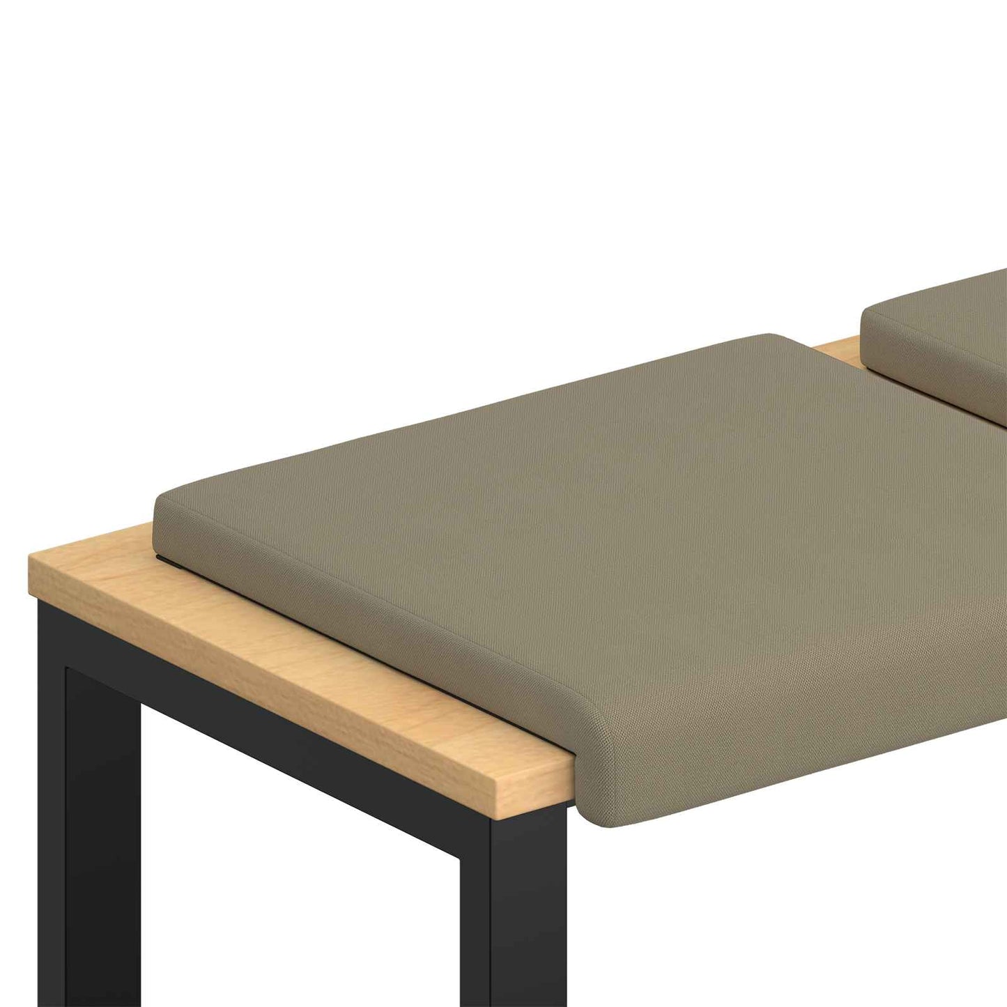 vidaXL Bench Cushion 4 pcs Textured Velvet Khaki Depth 35 cm
