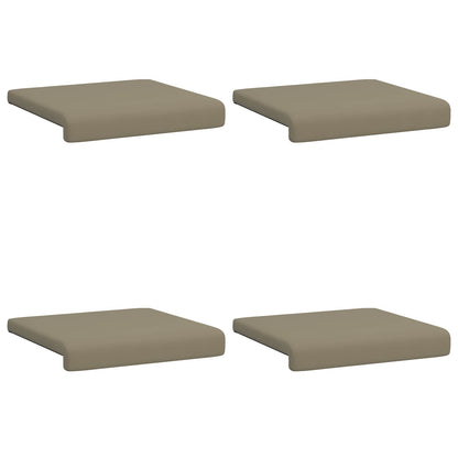 vidaXL Bench Cushion 4 pcs Textured Velvet Khaki Depth 35 cm