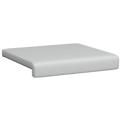 vidaXL Bench Cushion 4 pcs Textured Velvet Light Grey Depth 35 cm