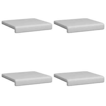 vidaXL Bench Cushion 4 pcs Textured Velvet Light Grey Depth 35 cm
