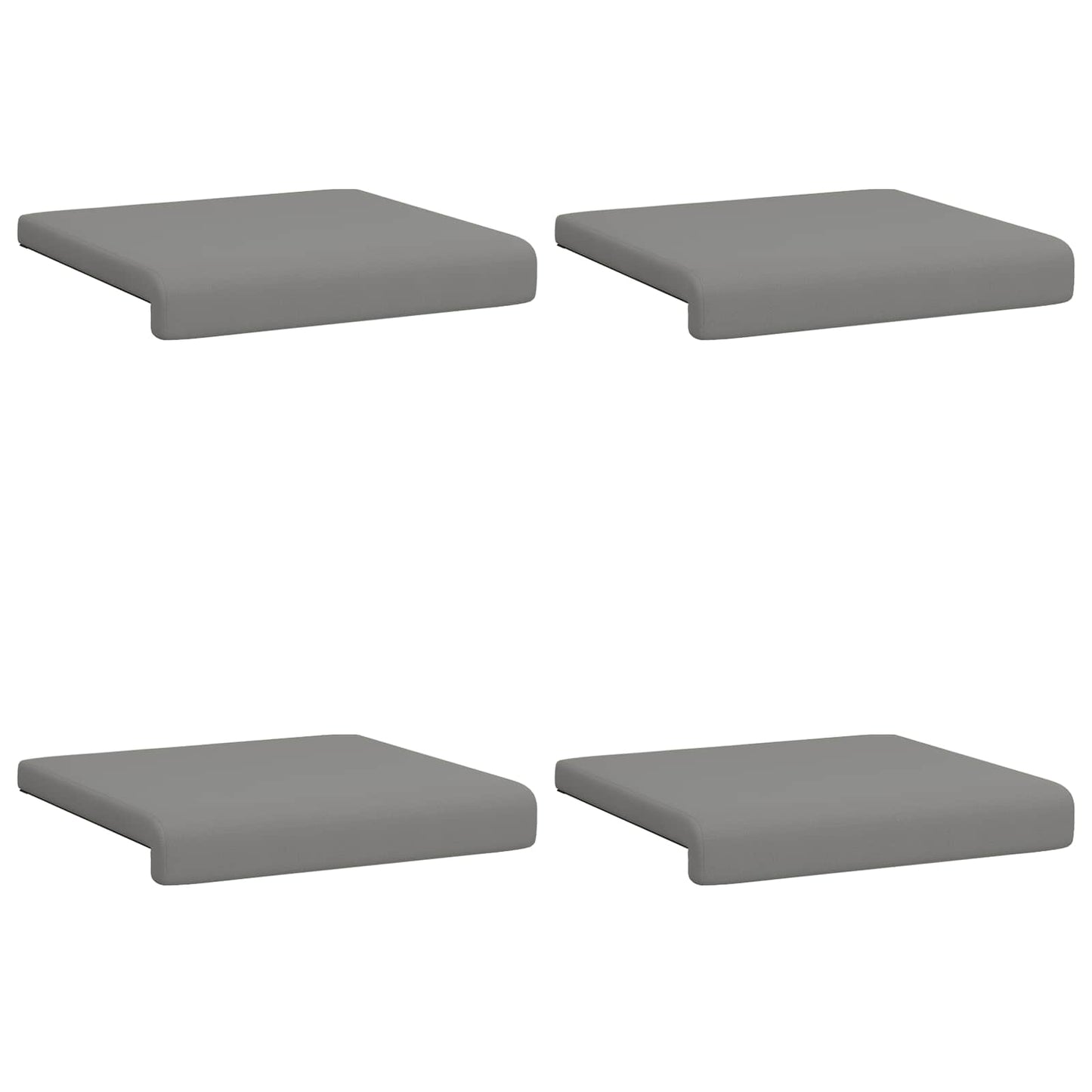 vidaXL Bench Cushion 4 pcs Textured Velvet Dark Grey Depth 35 cm