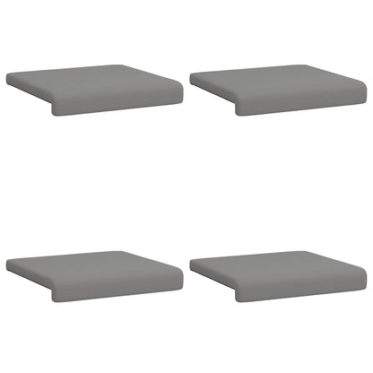 vidaXL Bench Cushion 4 pcs Textured Velvet Dark Grey Depth 35 cm