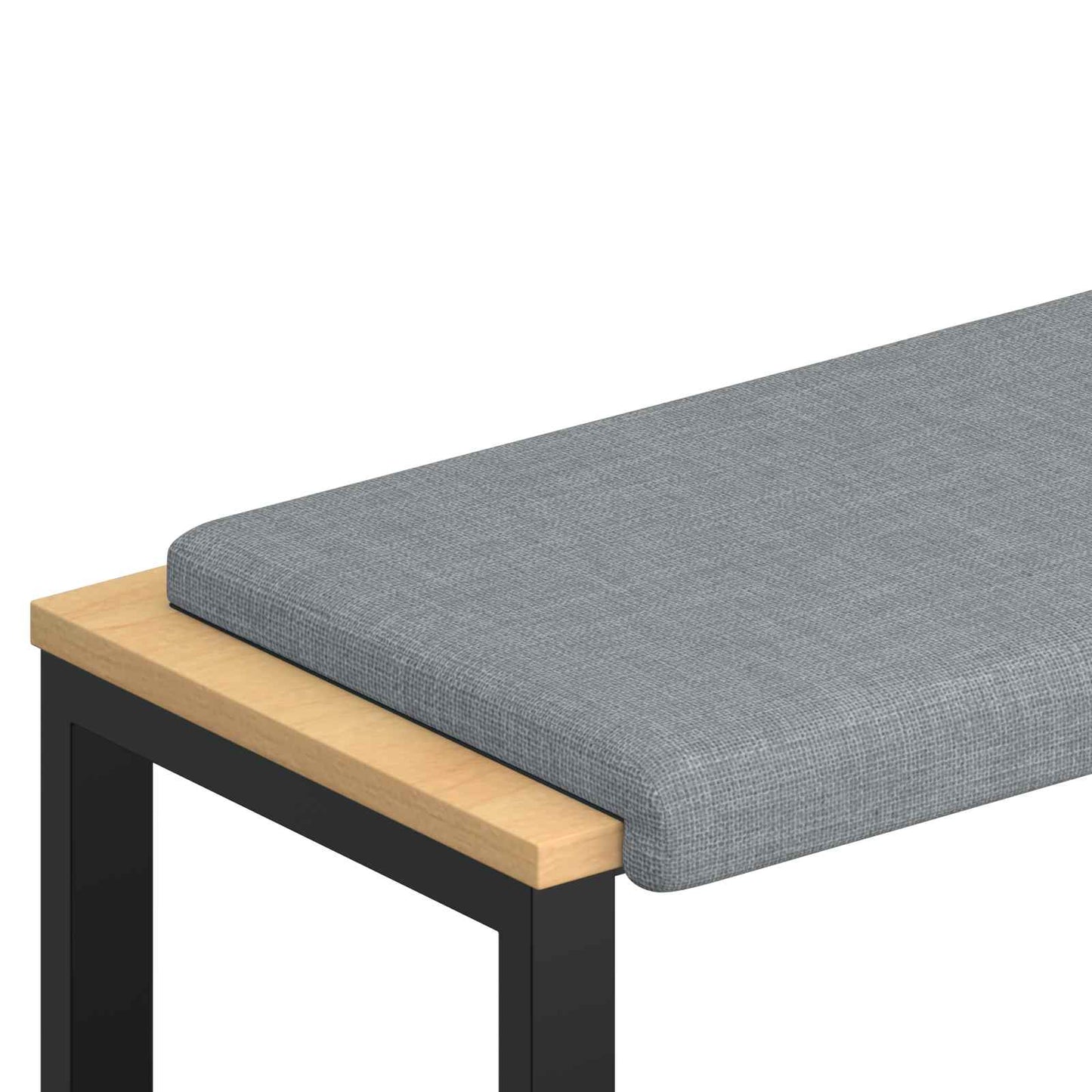 vidaXL Bench Cushion Fabric Light Grey Depth 35 cm