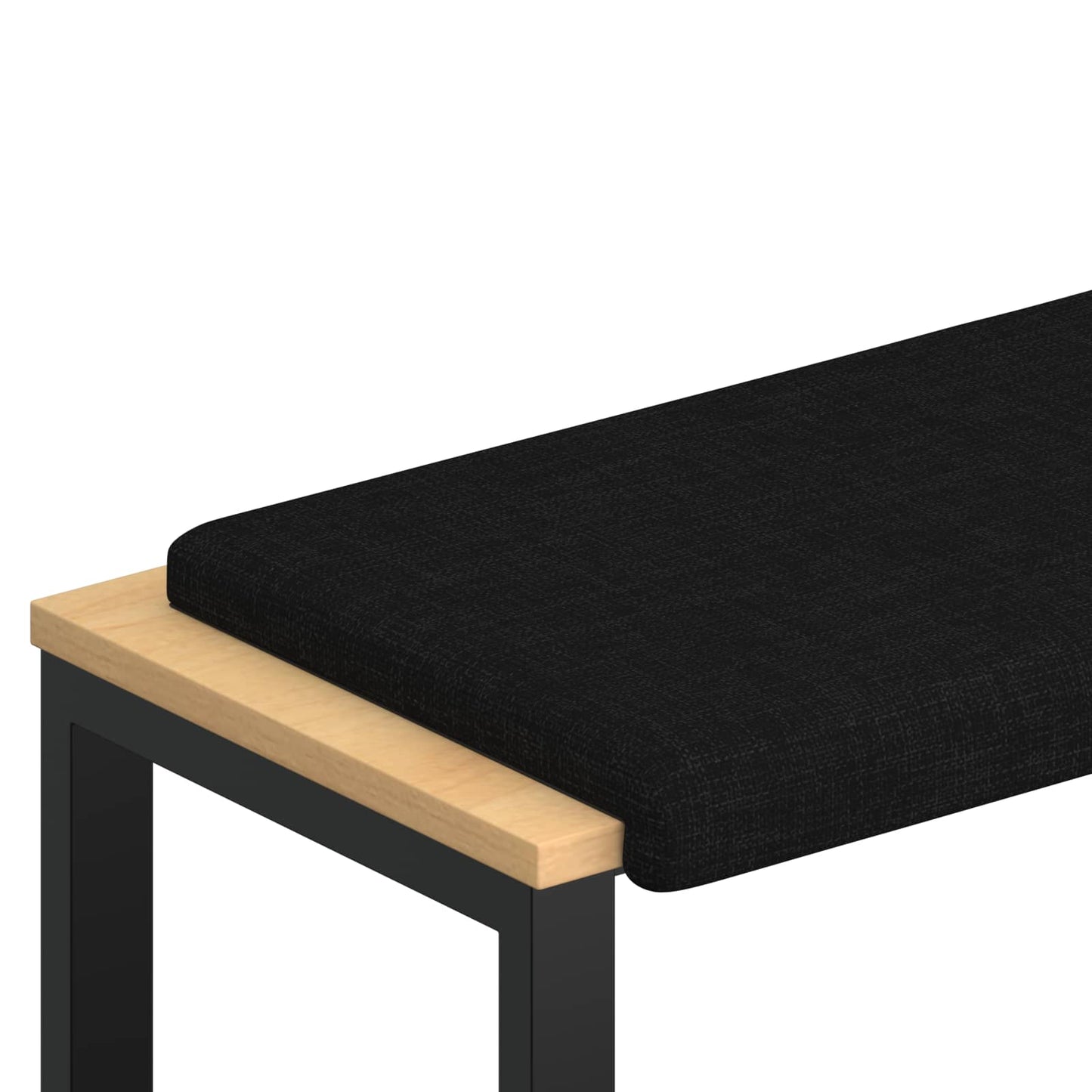 vidaXL Bench Cushion Fabric Black Depth 35 cm