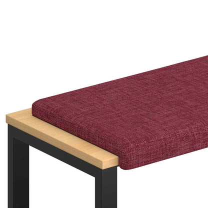 vidaXL Bench Cushion Fabric Wine Red Depth 35 cm