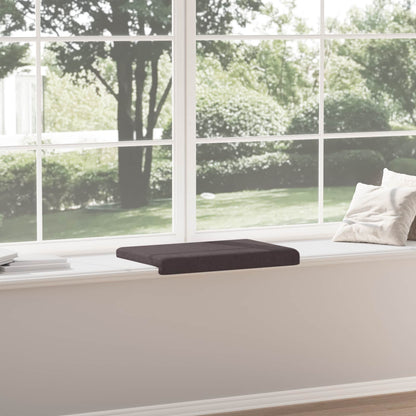 vidaXL Bench Cushion Fabric Dark Brown Depth 35 cm