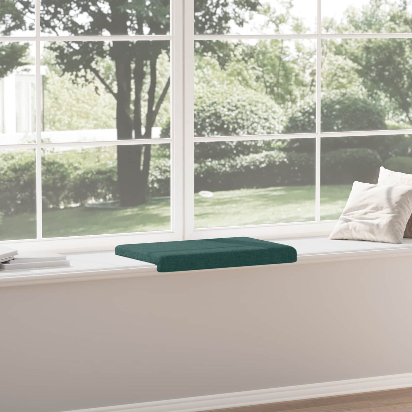 vidaXL Bench Cushion Fabric Dark Green Depth 35 cm
