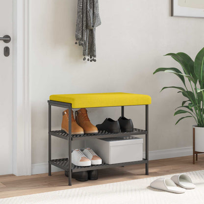 vidaXL Bench Cushion Fabric Light Yellow Depth 35 cm