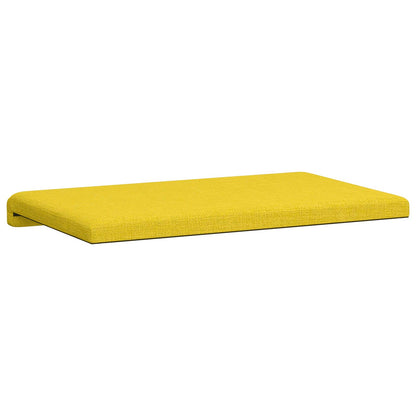 vidaXL Bench Cushion Fabric Light Yellow Depth 35 cm