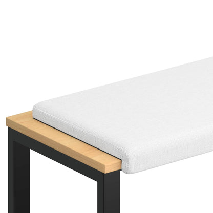 vidaXL Bench Cushion Fabric White Depth 35 cm