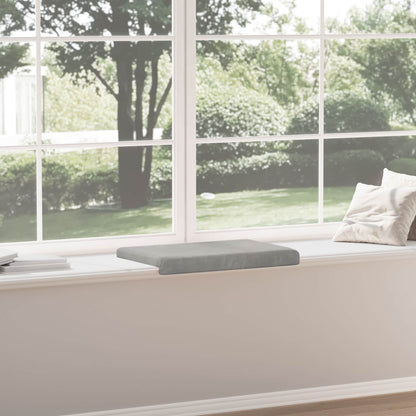 vidaXL Bench Cushion Velvet Light Grey Depth 35 cm