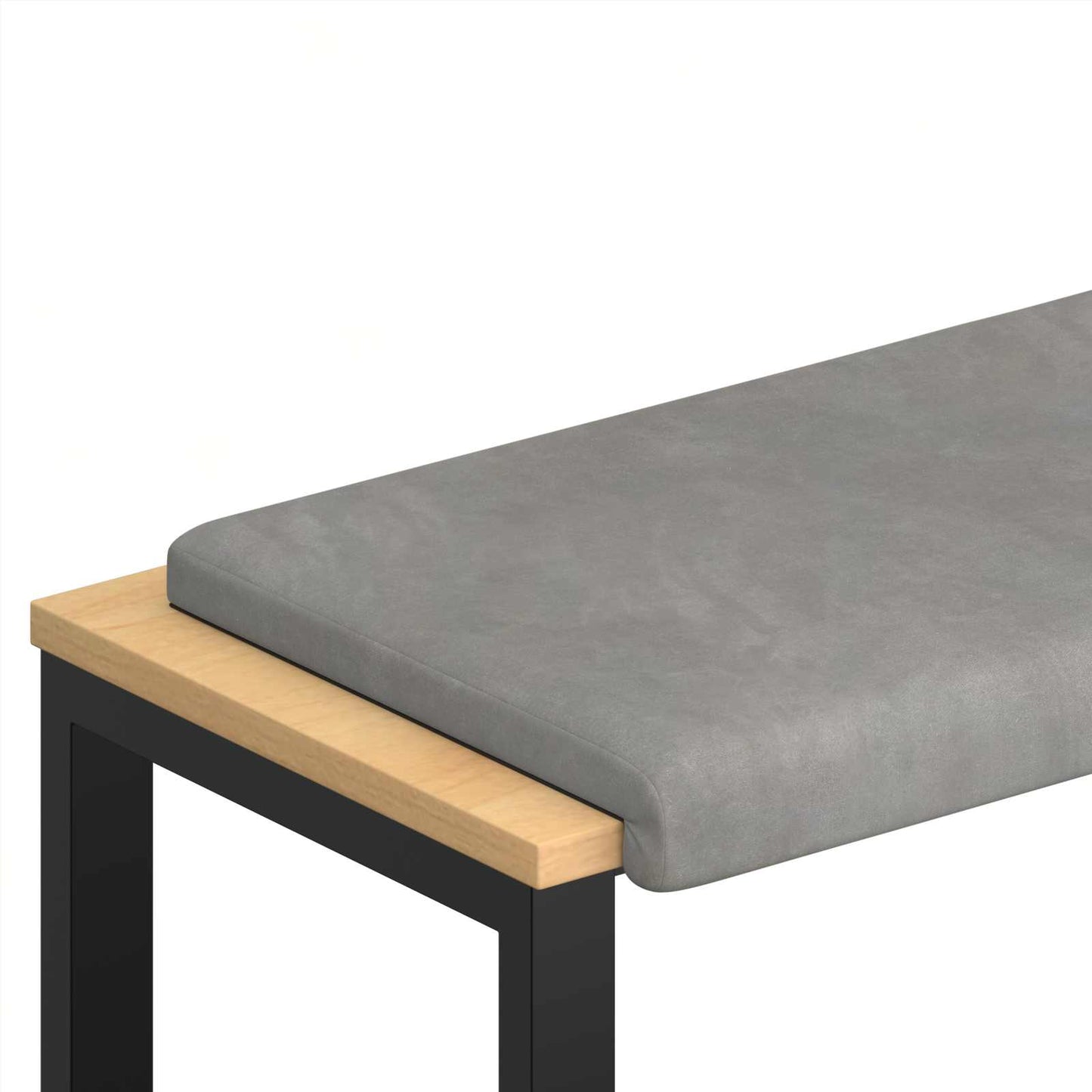 vidaXL Bench Cushion Velvet Light Grey Depth 35 cm