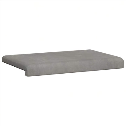 vidaXL Bench Cushion Velvet Light Grey Depth 35 cm