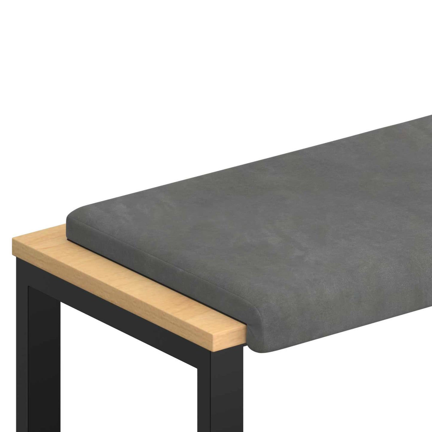 vidaXL Bench Cushion Velvet Dark Grey Depth 35 cm