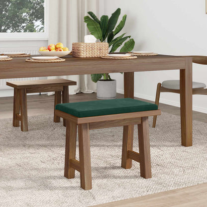vidaXL Bench Cushion Velvet Dark Green Depth 35 cm