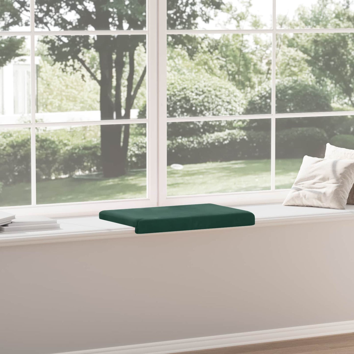 vidaXL Bench Cushion Velvet Dark Green Depth 35 cm