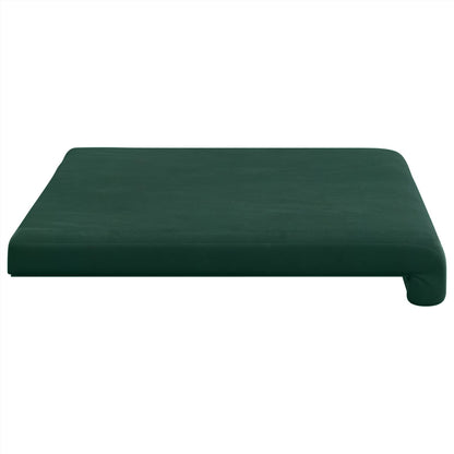 vidaXL Bench Cushion Velvet Dark Green Depth 35 cm