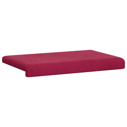 vidaXL Bench Cushion Velvet Wine Red Depth 35 cm