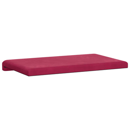 vidaXL Bench Cushion Velvet Wine Red Depth 35 cm
