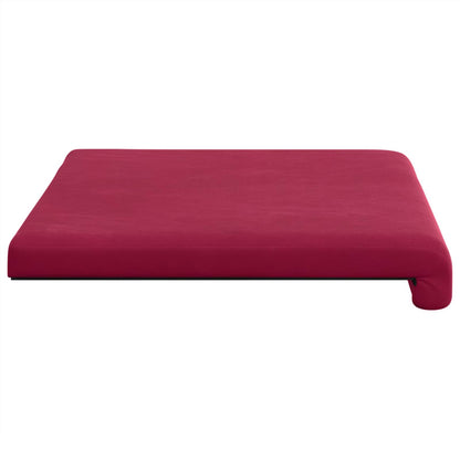 vidaXL Bench Cushion Velvet Wine Red Depth 35 cm
