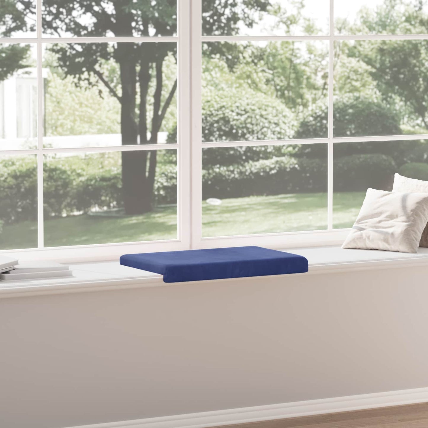 vidaXL Bench Cushion Velvet Police Blue Depth 35 cm