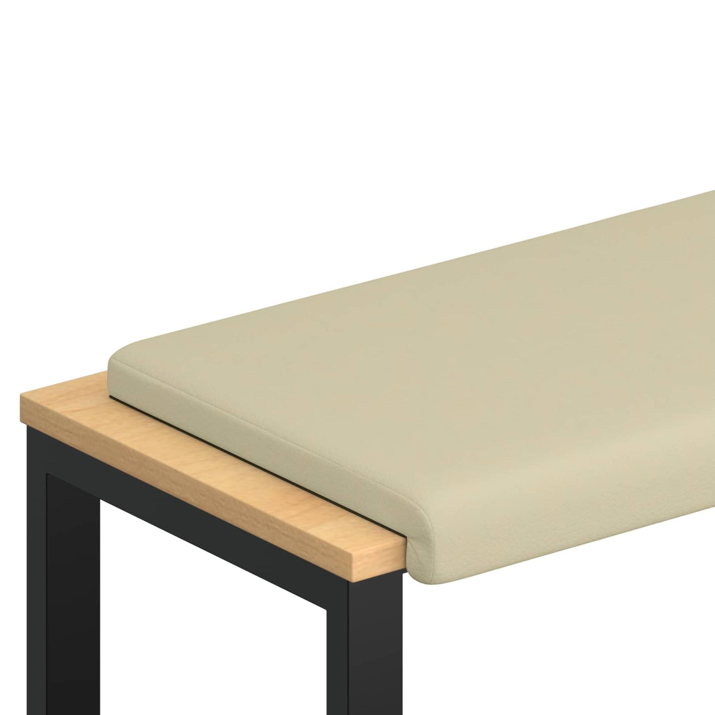 vidaXL Bench Cushion Faux Leather Cream Depth 35 cm