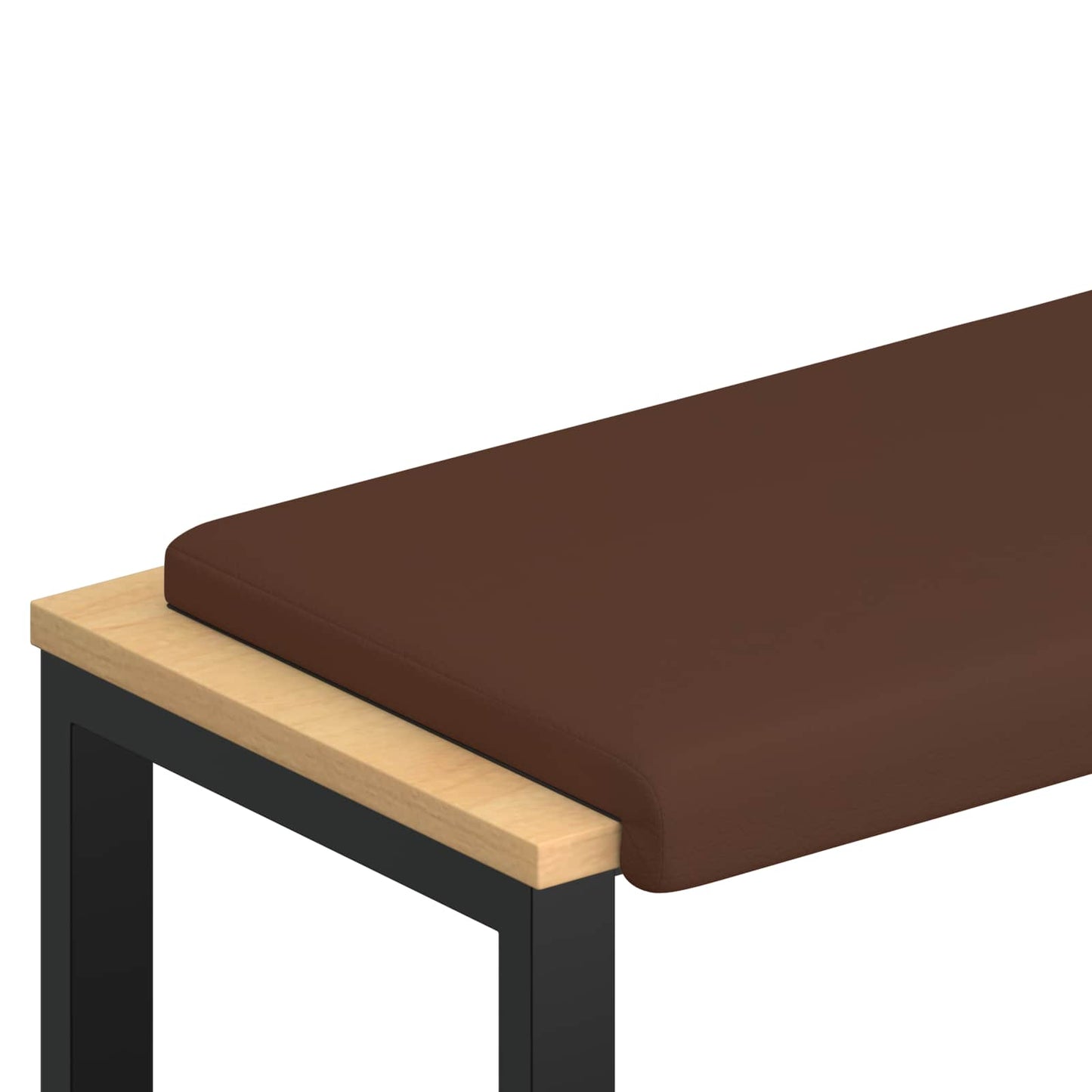 vidaXL Bench Cushion Faux Leather Brown Depth 35 cm