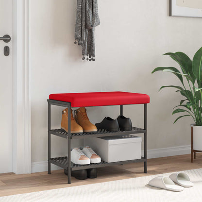 vidaXL Bench Cushion Faux Leather Red Depth 35 cm