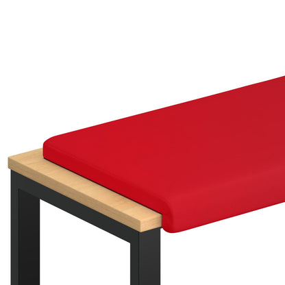vidaXL Bench Cushion Faux Leather Red Depth 35 cm