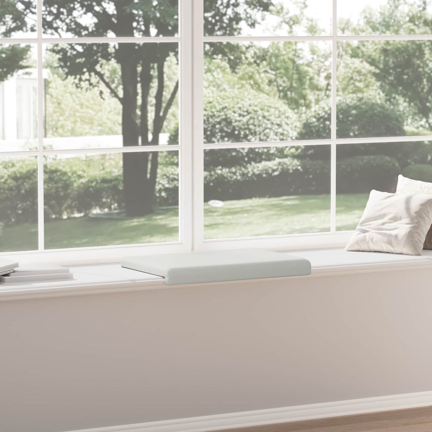 vidaXL Bench Cushion Faux Leather White Depth 35 cm