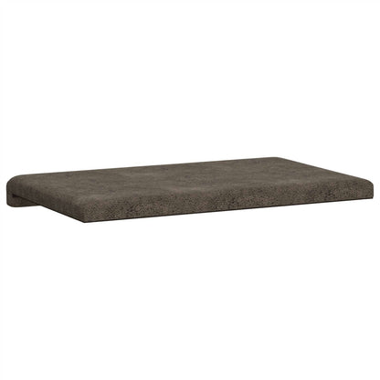 vidaXL Bench Cushion Faux Suede Fabric Dark Grey Depth 35 cm