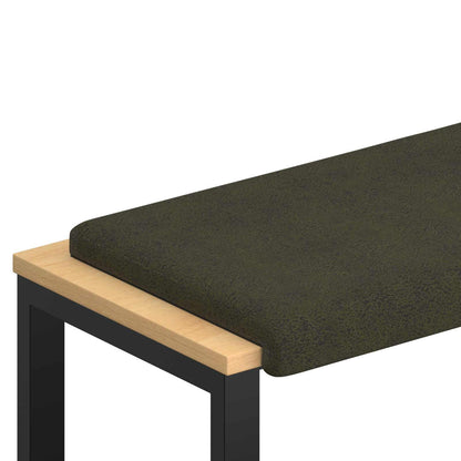 vidaXL Bench Cushion Faux Suede Fabric Army Green Depth 35 cm