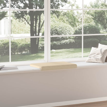 vidaXL Bench Cushion Microfiber Cream Depth 35 cm