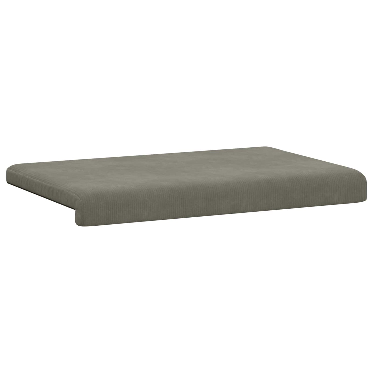 vidaXL Bench Cushion Corduroy Light Grey Depth 35 cm