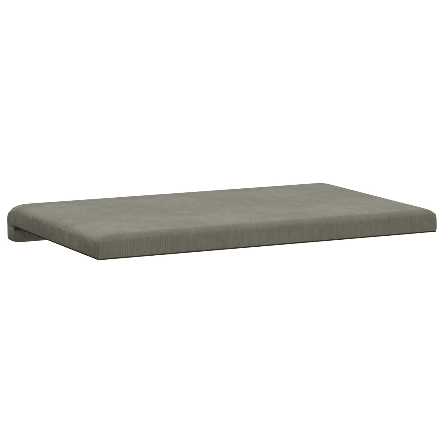 vidaXL Bench Cushion Corduroy Light Grey Depth 35 cm