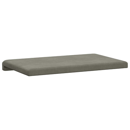 vidaXL Bench Cushion Corduroy Light Grey Depth 35 cm