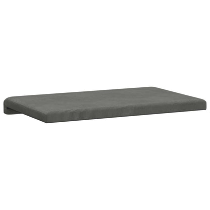 vidaXL Bench Cushion Corduroy Dark Grey Depth 35 cm